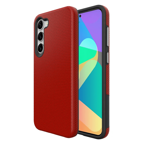 Triangle Shockproof Case With Anti Slip Grains for Samsung Galaxy A17 / A16 / A26 5G – Red